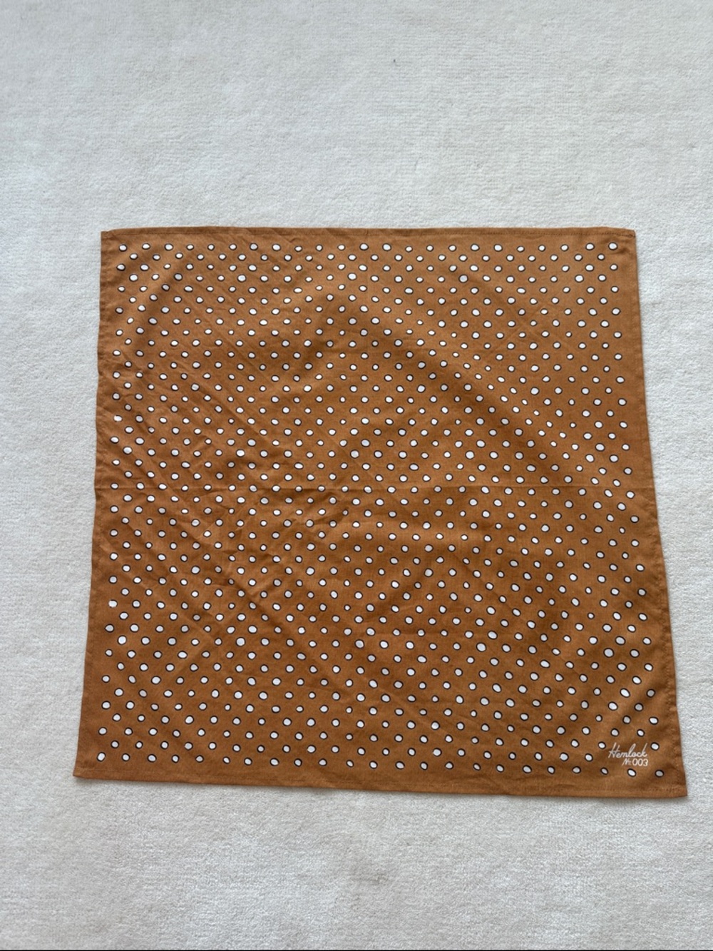 Women’s Brown Polka Dot Square Scarf